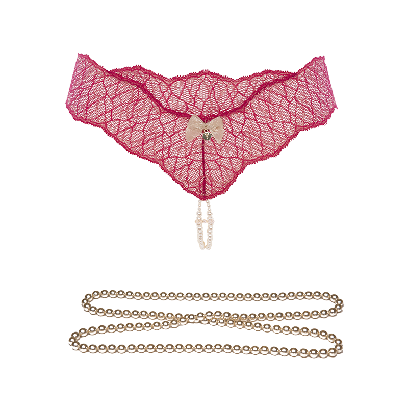 Sydney Double Strand Pearl Thong - Ivory
